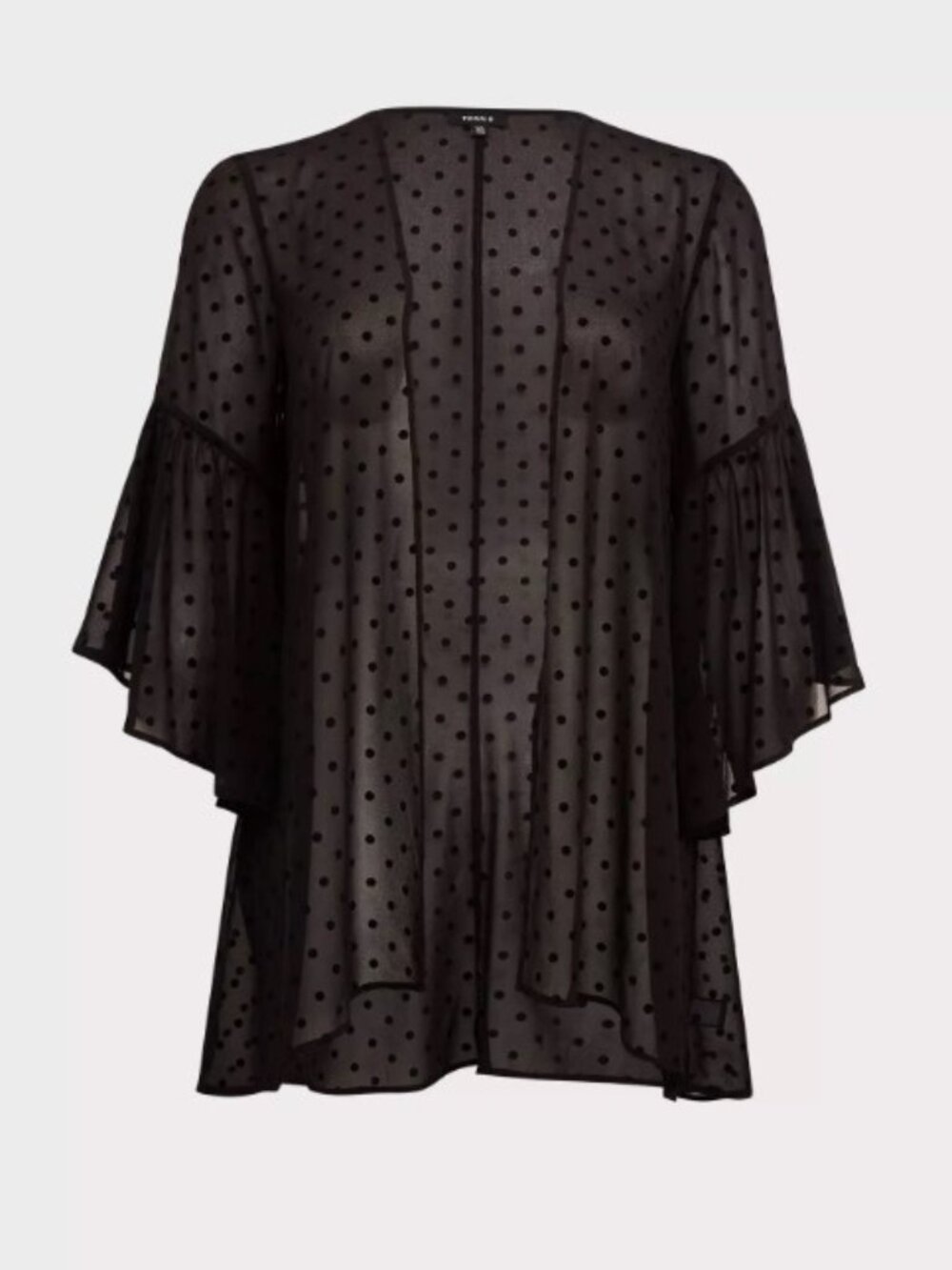 Torrid EUC size 3 Black polk a dot chiffon kimono